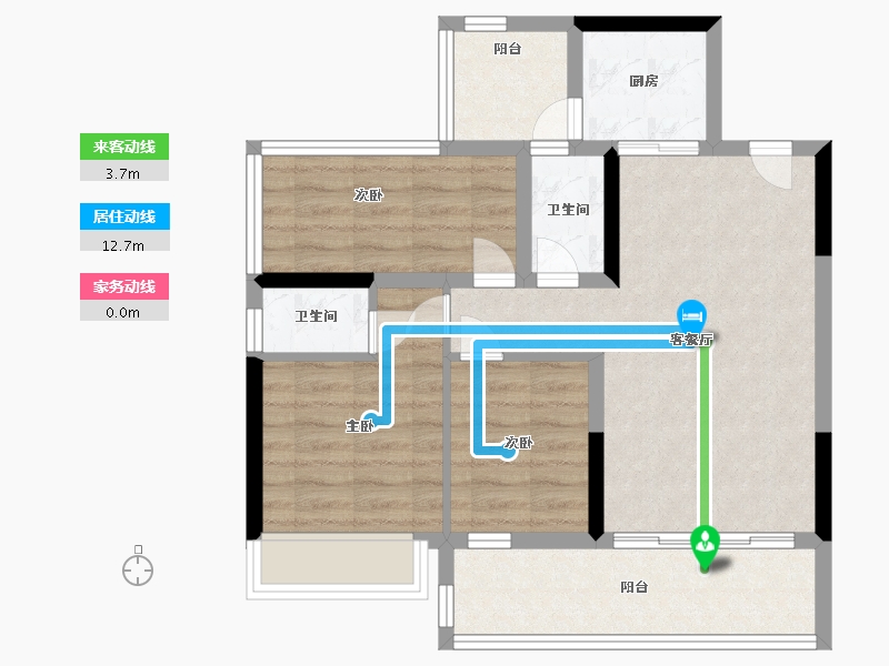 广东省-汕头市-联泰汇悦春天花园三区-69.69-户型库-动静线