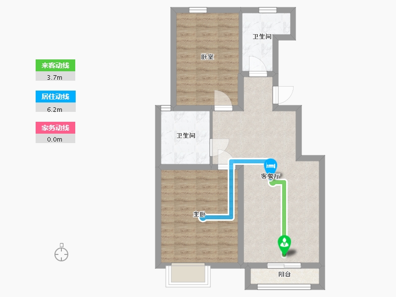 河北省-保定市-金湖未来城-64.67-户型库-动静线