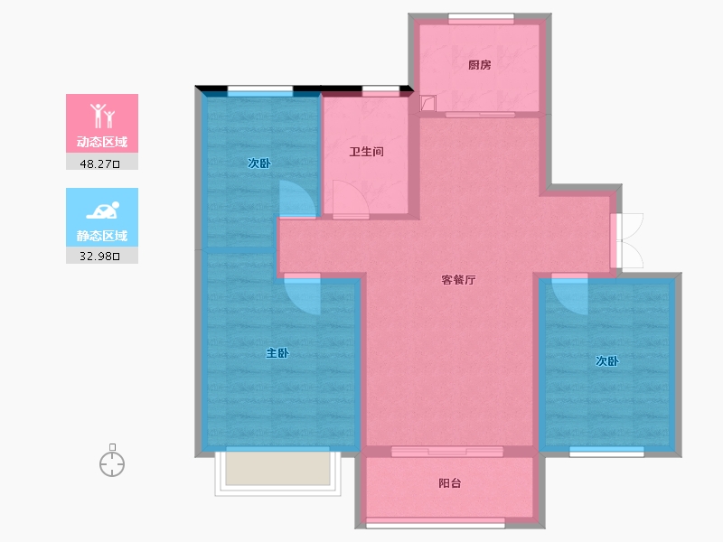 河北省-石家庄市-华誉丽璟苑-73.00-户型库-动静分区