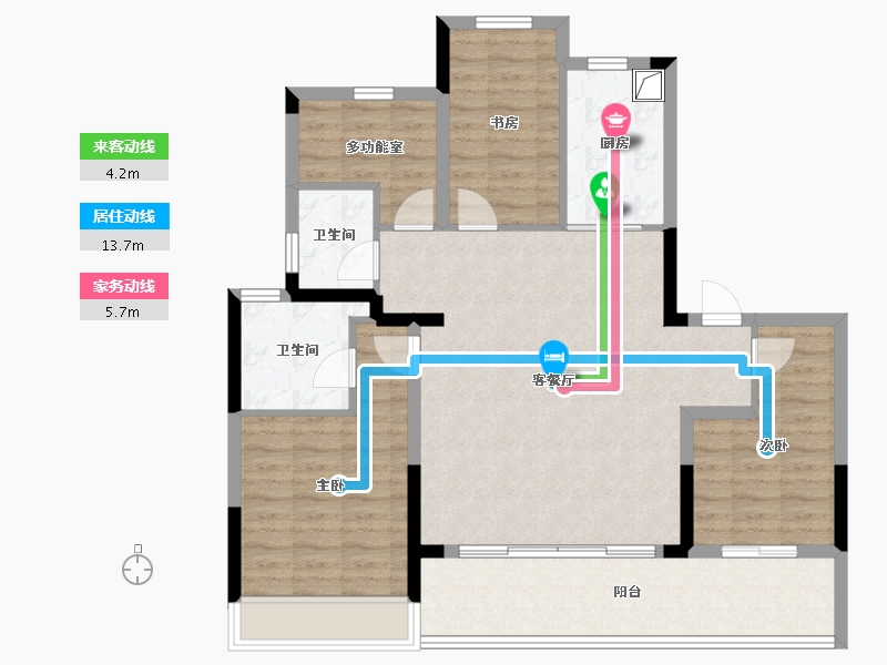 江苏省-常州市-牡丹都汇-101.61-户型库-动静线