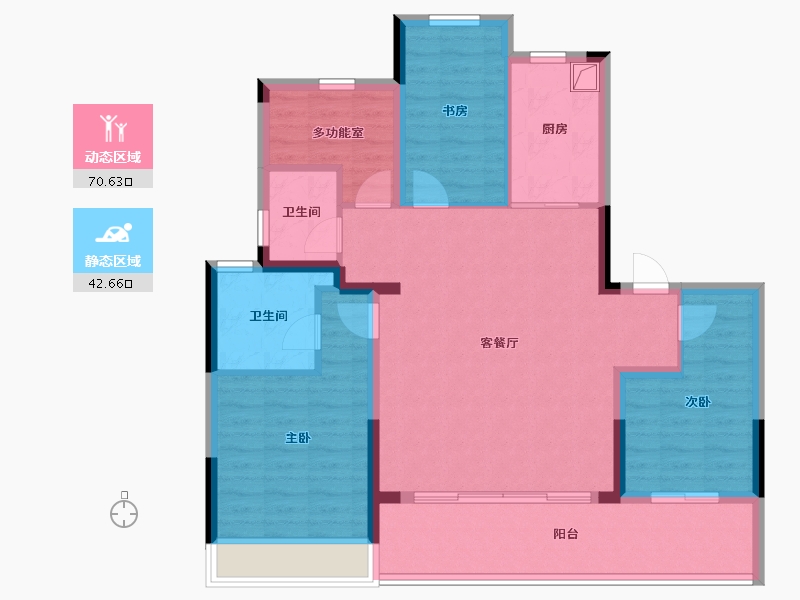 江苏省-常州市-牡丹都汇-101.61-户型库-动静分区