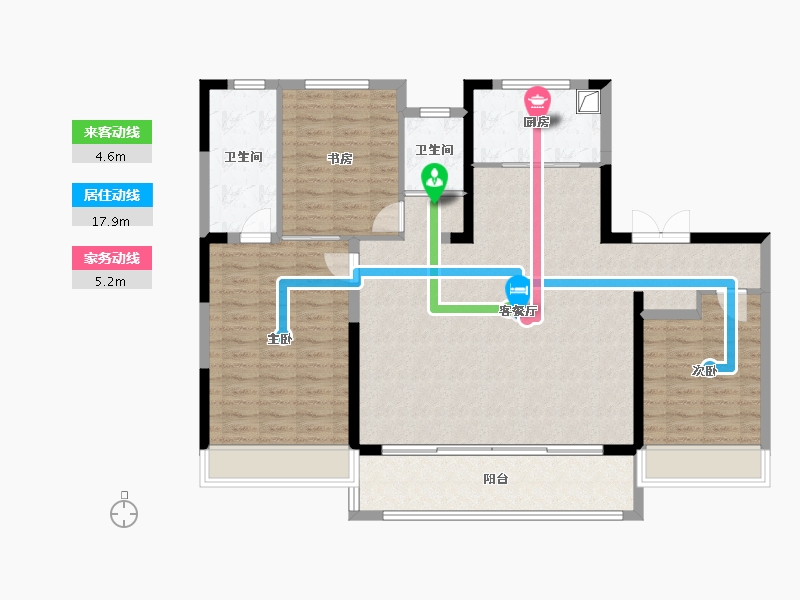 山东省-济南市-云顶1号-120.00-户型库-动静线