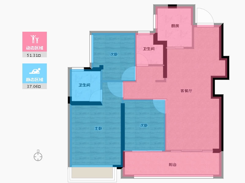 江苏省-南京市-建发璞云-79.20-户型库-动静分区