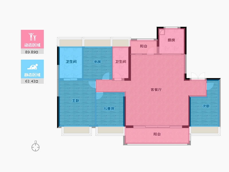 江苏省-南京市-颐和铂樾府-140.00-户型库-动静分区