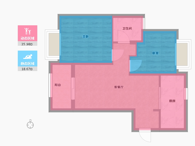 上海-上海市-仁恒海上源-63.20-户型库-动静分区