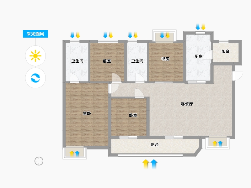 四川省-成都市-未来之城-116.80-户型库-采光通风