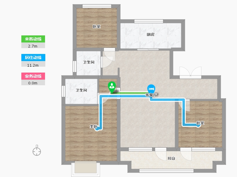 山东省-青岛市-天一仁和珑樾云谷-88.62-户型库-动静线