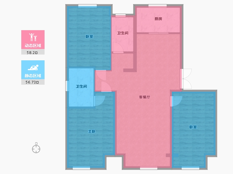 河北省-保定市-金湖未来城-104.01-户型库-动静分区