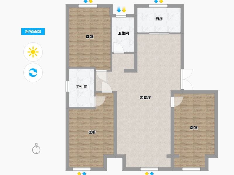 河北省-保定市-金湖未来城-104.01-户型库-采光通风