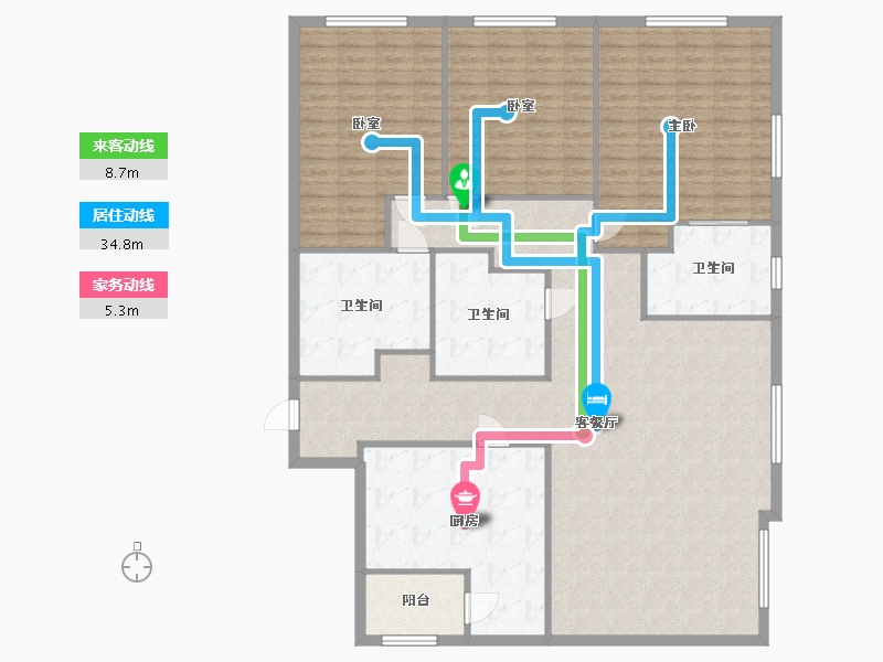 北京-北京市-汇贤豪庭公寓-170.00-户型库-动静线