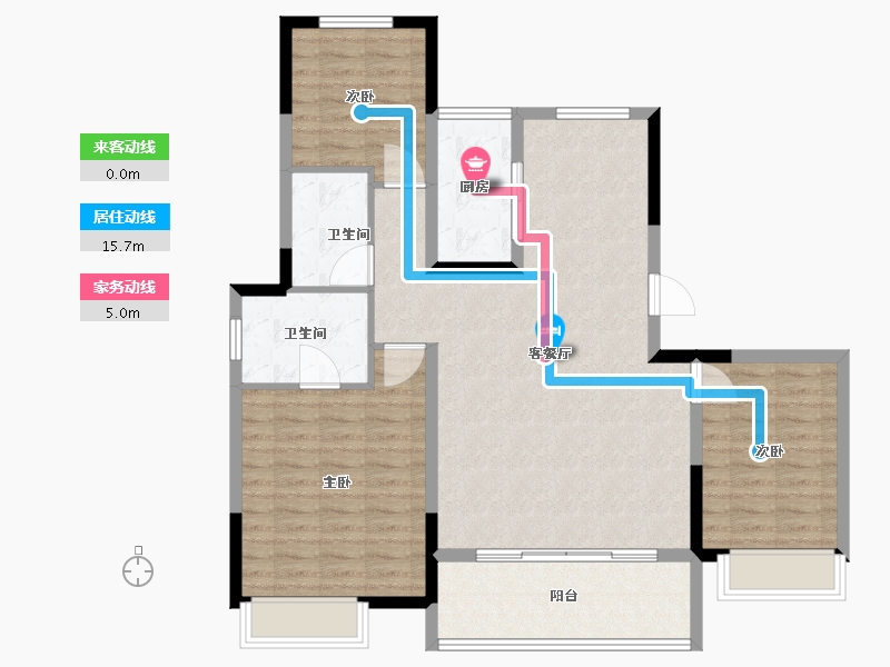 江苏省-苏州市-星河盛世-107.00-户型库-动静线