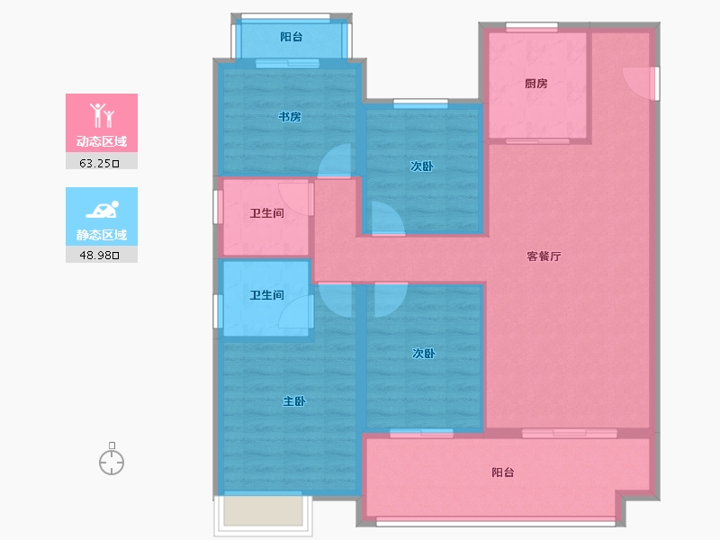 江西省-南昌市-金茂南昌国际社区-104.28-户型库-动静分区