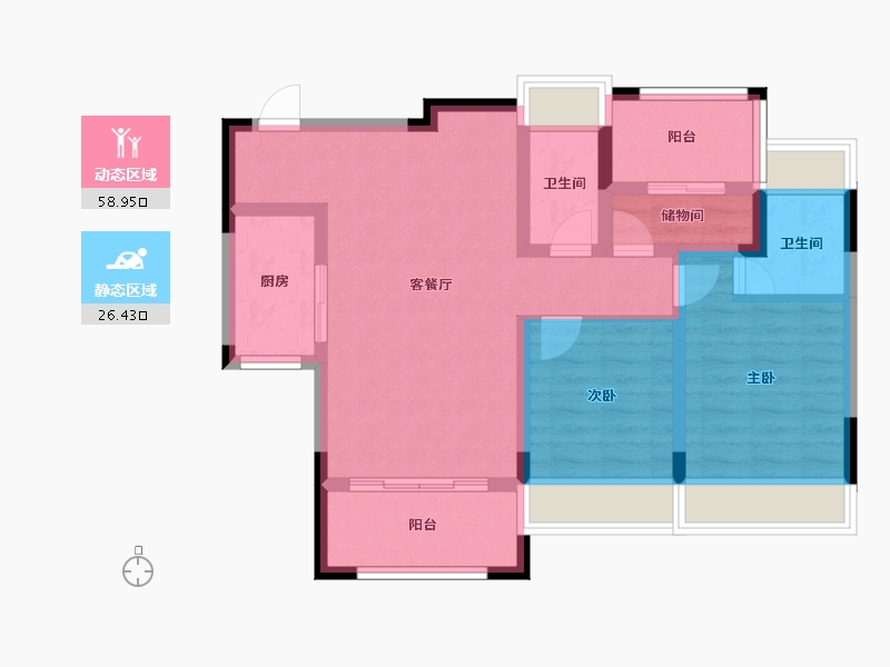 四川省-达州市-盛世豪庭二期-77.52-户型库-动静分区