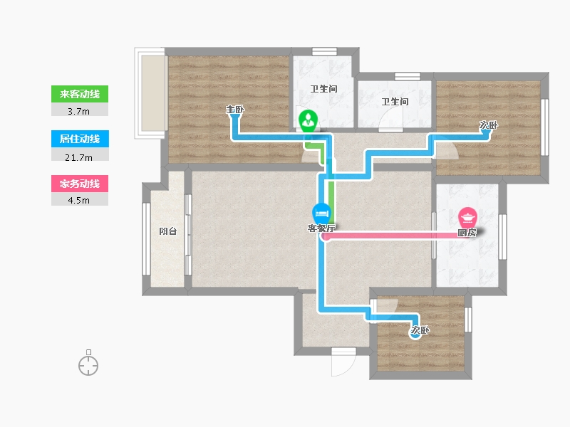 甘肃省-兰州市-金兰府-98.00-户型库-动静线