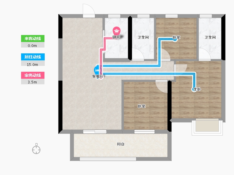 江西省-赣州市-滨江云宸-84.00-户型库-动静线