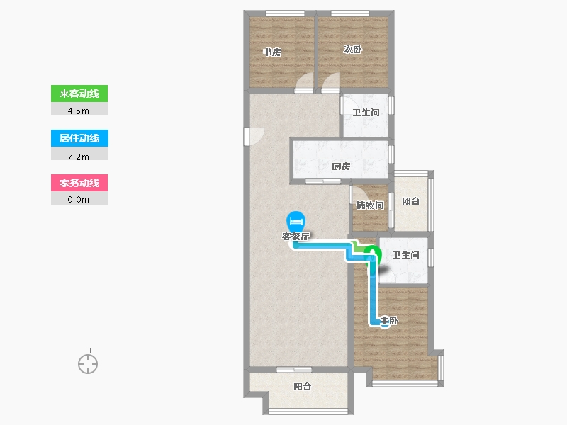 陕西省-西安市-未央城建龙湖·粼云天序-102.95-户型库-动静线