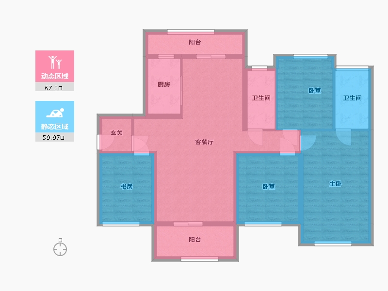 广西壮族自治区-贵港市-西山泉十里江湾-120.00-户型库-动静分区