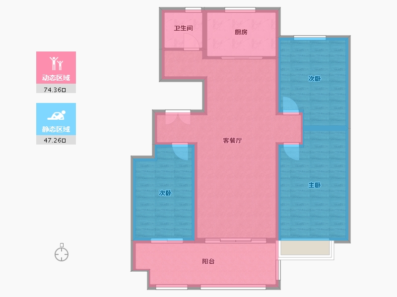 山东省-临沂市-世纪名筑-110.00-户型库-动静分区