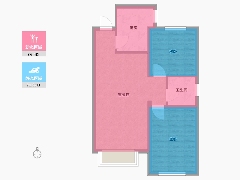 河北省-秦皇岛市-兴桐鑫城-56.00-户型库-动静分区