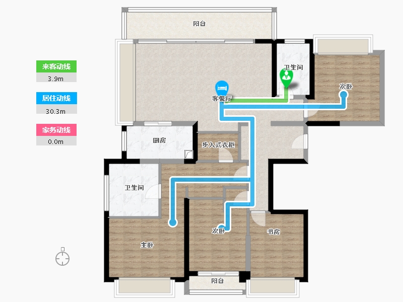 湖北省-武汉市-沙湖明珠-140.00-户型库-动静线