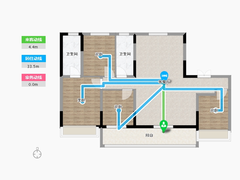 江苏省-苏州市-中信泰富玖阅-120.01-户型库-动静线