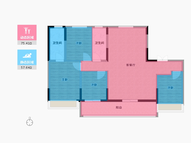 江苏省-苏州市-中信泰富玖阅-120.01-户型库-动静分区