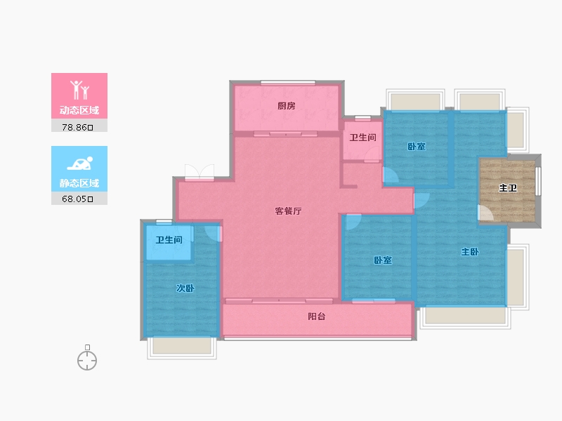 江苏省-南京市-建发璞云-140.80-户型库-动静分区