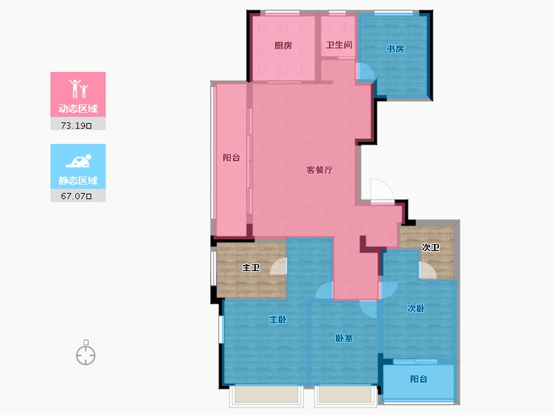 浙江省-杭州市-绿城宇诚·丽澜轩-139.66-户型库-动静分区