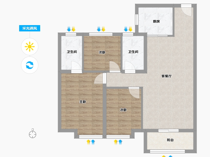 河北省-邢台市-青云府-77.08-户型库-采光通风