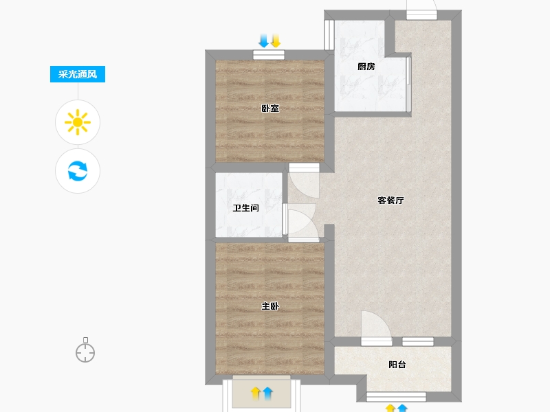 河北省-石家庄市-安联天颂-58.00-户型库-采光通风