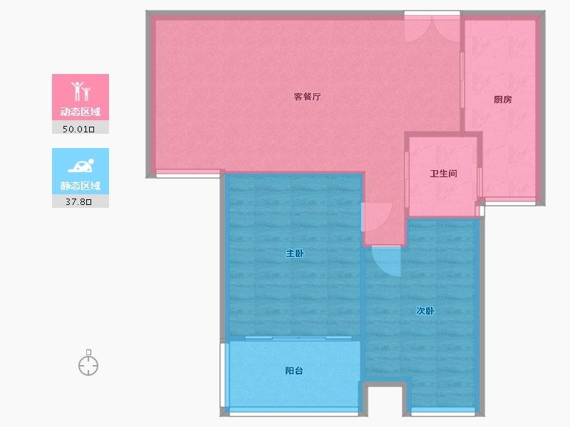 江苏省-南京市-亚东城-西区-76.80-户型库-动静分区