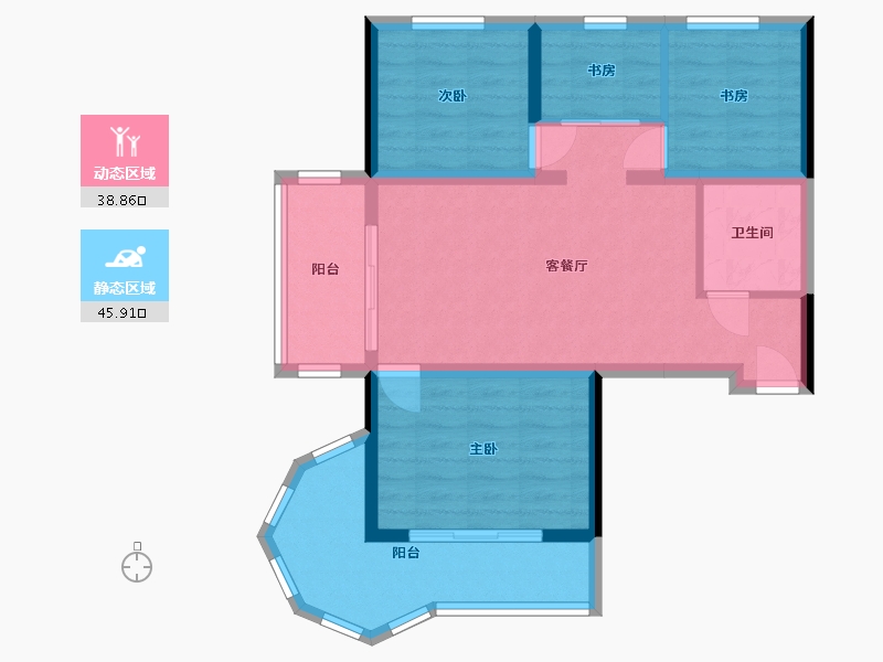 山西省-吕梁市-凯旋家园-99.43-户型库-动静分区