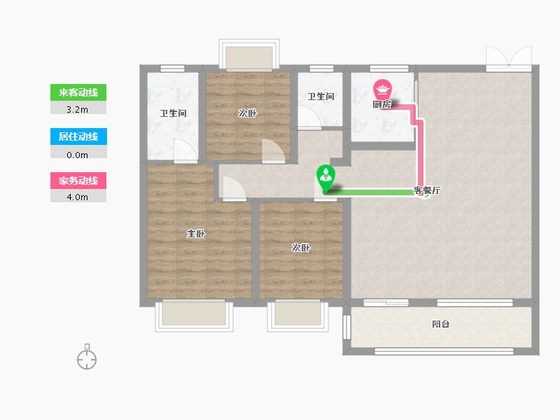 湖北省-武汉市-保利城七期云廷-97.57-户型库-动静线