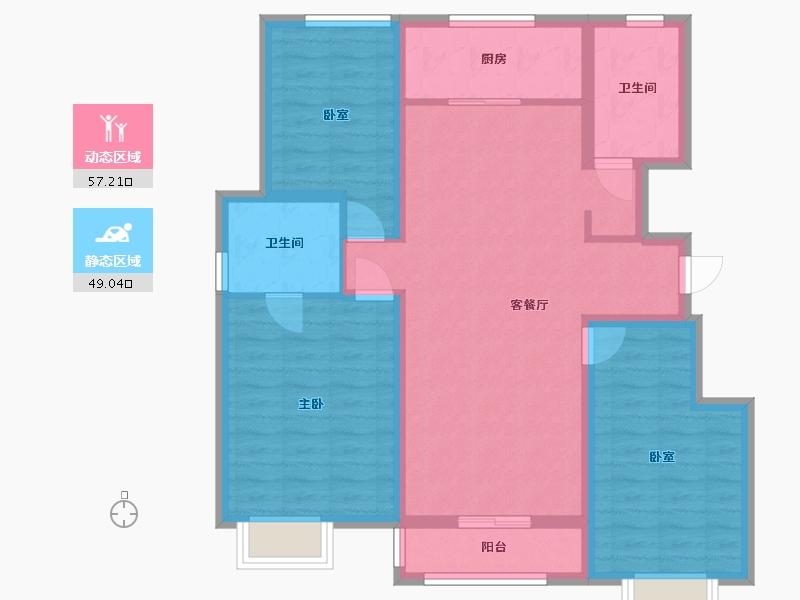 天津-天津市-福润园-159.60-户型库-动静分区