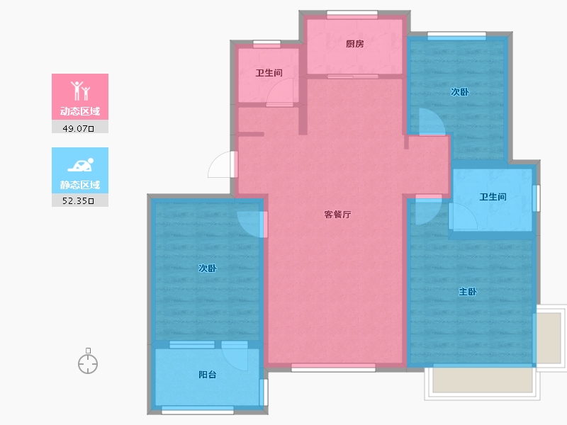 河北省-沧州市-君兰苑-123.00-户型库-动静分区