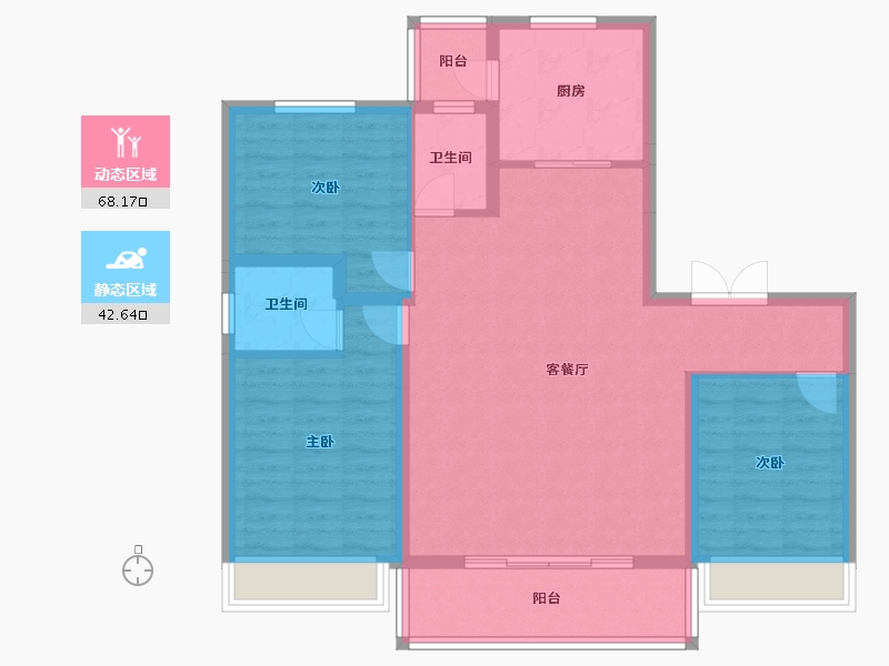 陕西省-西安市-大明宫·文韬府-99.95-户型库-动静分区