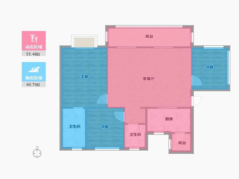 四川省-南充市-安澜观邸-88.00-户型库-动静分区