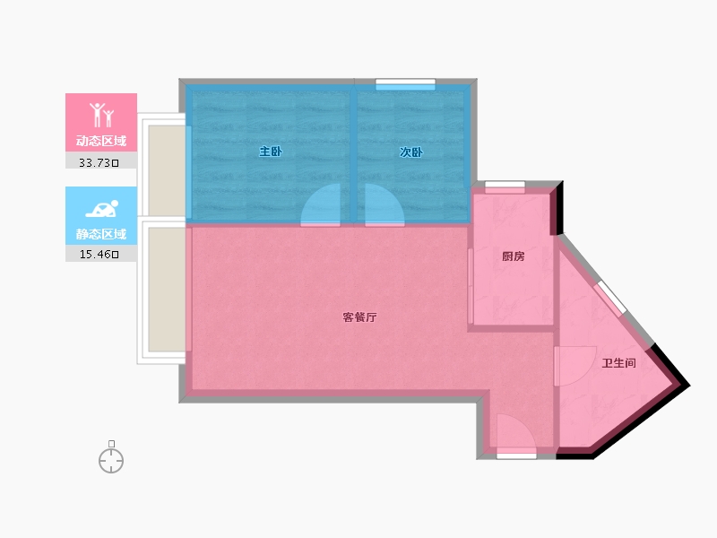 湖南省-怀化市-恒大御景湾-48.00-户型库-动静分区