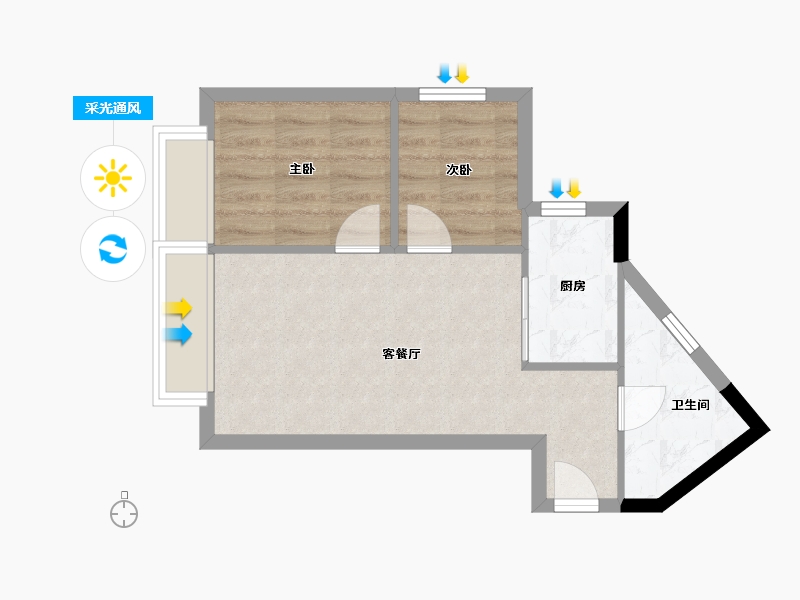 湖南省-怀化市-恒大御景湾-48.00-户型库-采光通风