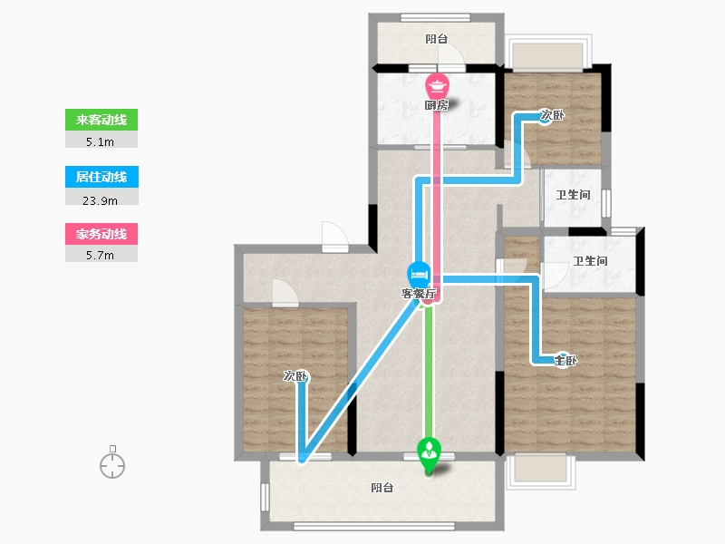 江苏省-镇江市-碧桂园滨江华府-110.40-户型库-动静线