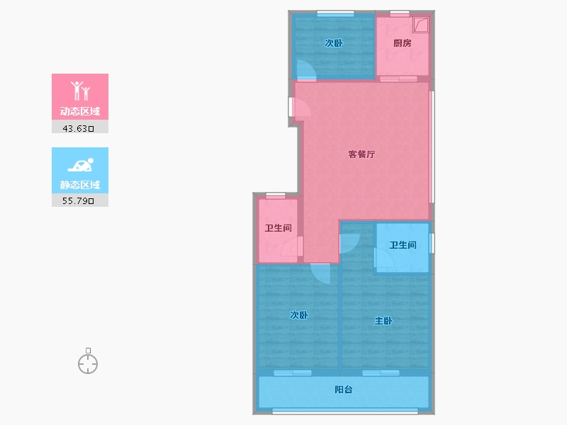 贵州省-遵义市-绿城-92.80-户型库-动静分区