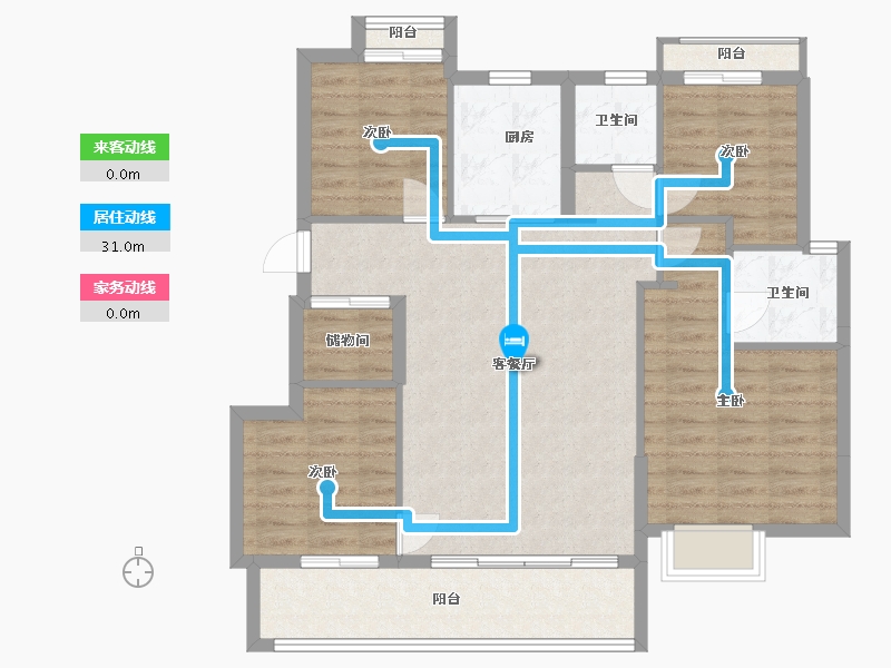 浙江省-杭州市-建发云熙-97.47-户型库-动静线