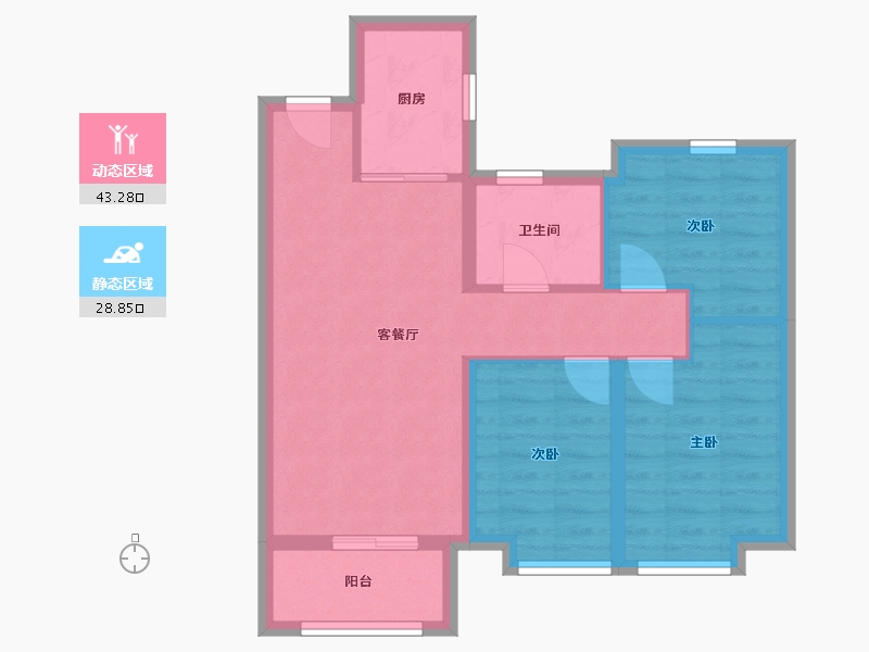 河北省-邢台市-青云府-63.91-户型库-动静分区