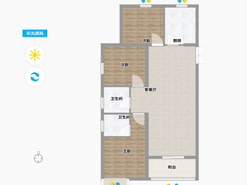 河北省-邢台市-公元城-104.01-户型库-采光通风