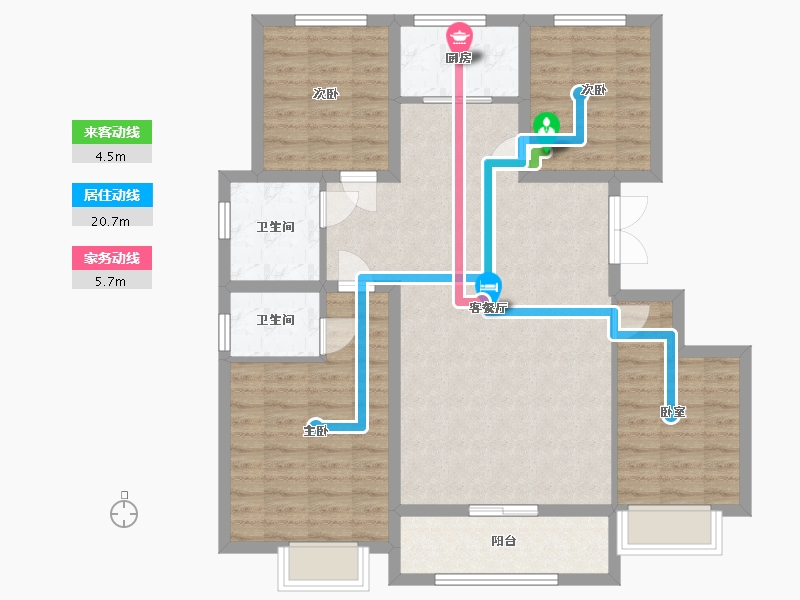 河南省-濮阳市-龙润学府-101.85-户型库-动静线