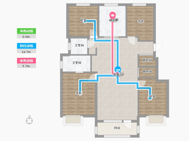 北京-北京市-保利·璟山和煦-103.70-户型库-动静线