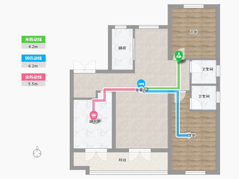 陕西省-榆林市-中和府-85.02-户型库-动静线