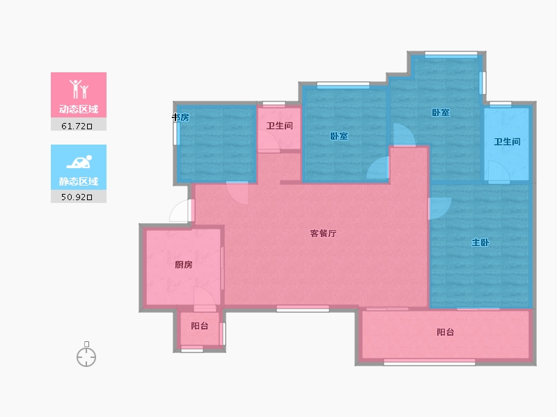 四川省-成都市-金都华庭-116.00-户型库-动静分区