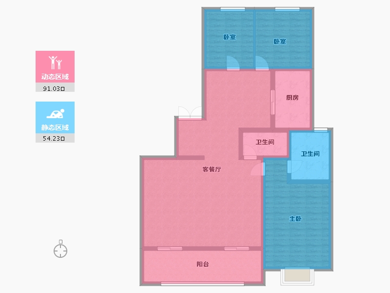 河南省-开封市-亚新大梁府云上-130.40-户型库-动静分区