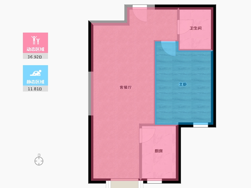 内蒙古自治区-鄂尔多斯市-万和城L6地块-44.00-户型库-动静分区